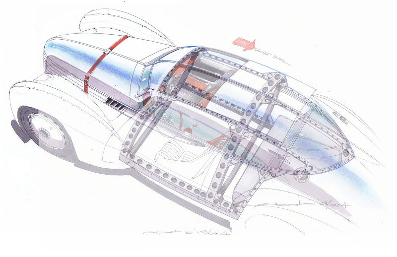 Illustration for article titled Icon Wants To Use A Tesla To Create This Gorgeous, One-Off Streamliner